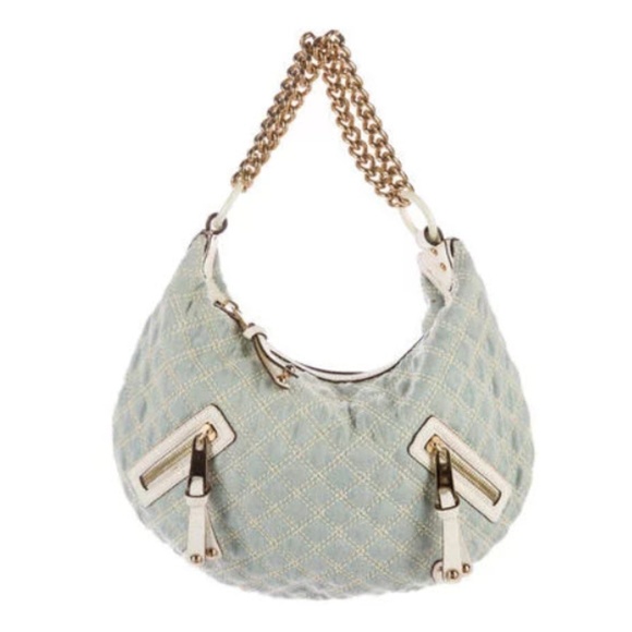 Marc Jacobs Handbags - Marc Jacobs Quilted Denim Leather Banana Hobo